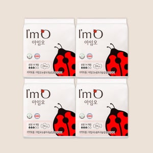 아임오 유기농 순면 생리대 팬티라이너 오버나이트 중형 4팩