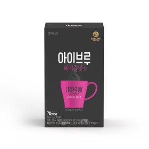 맥널티 아이브루 헤이즐넛향 블랙 커피 70개입 (인스턴트 아메리카노)