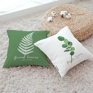 쿠션커버 소파 거실 디자인 북유럽 방석 예쁜 거실 쇼파쿠션 45 102type 그린리브즈b그린 상상후