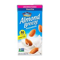 Blue Diamond Almond Breeze Almond Milk, Unsweetened Vanilla, 블루 다이아몬드 무설탕 바닐라 아몬드 우유 64oz(1.89L) 6팩