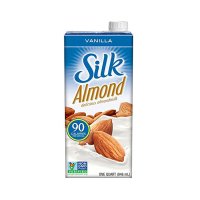 Silk Pure Almond Vanilla, 실크 퓨어 90칼로리 바닐라 아몬드 우유 32oz(946ml) 6팩