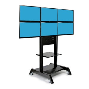 6중 멀티형 TV스탠드 다중모니터 이동식거치대 PLS-H6