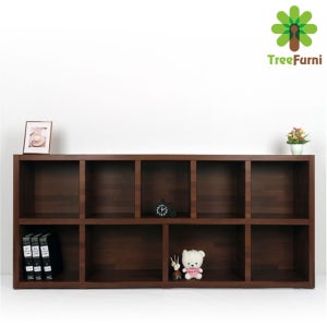 [트리퍼니가구] 멀바우 2단 낮은 1800 책장 - 두께36T 고급시트지