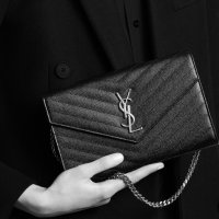 [세금불포함,SAINTLAURENT] 생로랑 모노그람 엔블롭 체인백 은장 ENVELOPE