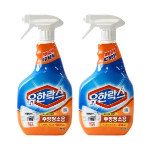 유한락스 주방청소용 600ml+600ml 주방세정제 인덕션 가스렌지 후드 찌든때 기름때제거
