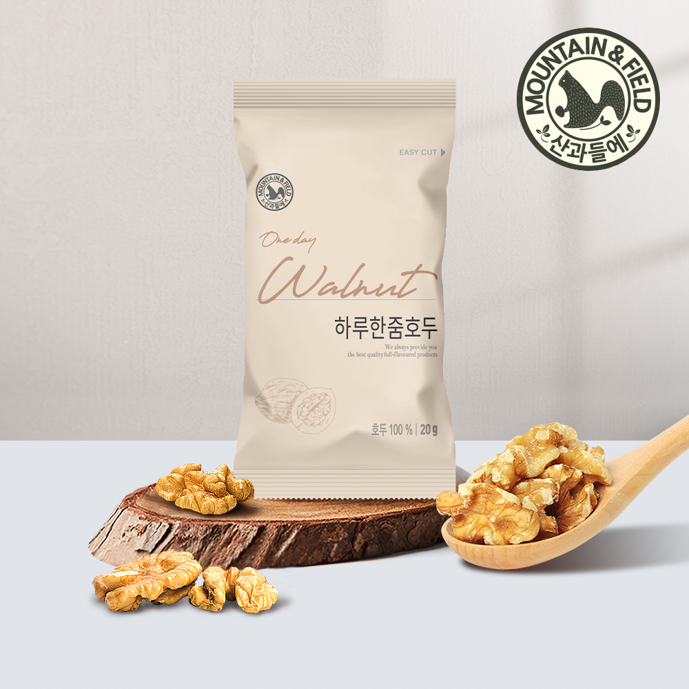 산과들에 25년산 하루한줌 햇호두 30봉 (소포장 견과류)