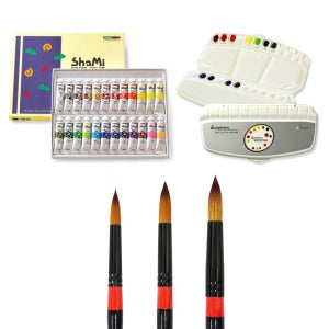 신한 샤미 수채화물감 24색+심포니24파레트+루벤스 720 3본조 SET