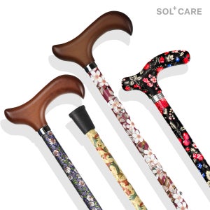 초경량 노인 지팡이 고급형 고급 할머니 지팡이 꽃무늬 아트플라워
