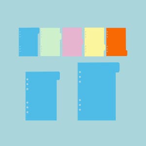 6공 다이어리 속지 A5 노멀 겉표지 5P 현금 바인더 챌린지