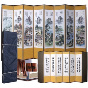 남원공방 제사용 8폭 병풍 풍속도 - 추사 제사병풍