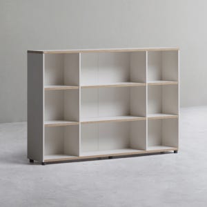 데스커 1600폭 목제책장 오픈형 1600X289X1058.5mm, 3단, 화이트