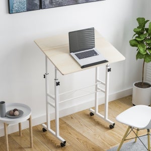 각도 높이조절 책상 이동식 사이드 테이블 수험생 학생 학원 강연 교탁 600x500mm