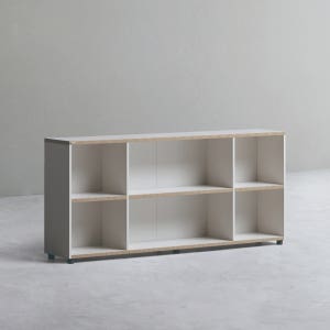 데스커 1600폭 목제책장 오픈형 1600X289X720mm, 2단, 화이트