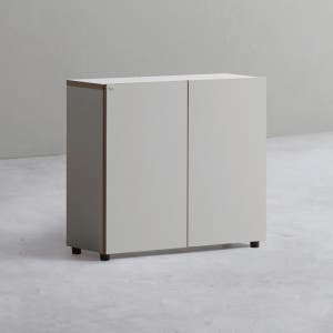 데스커 800폭 목제책장 수납형 800X311X723mm, 2단, 화이트