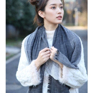 순면 100% 가을 봄 숄 머플러 간절기 남자 여자 커플 롱 목도리