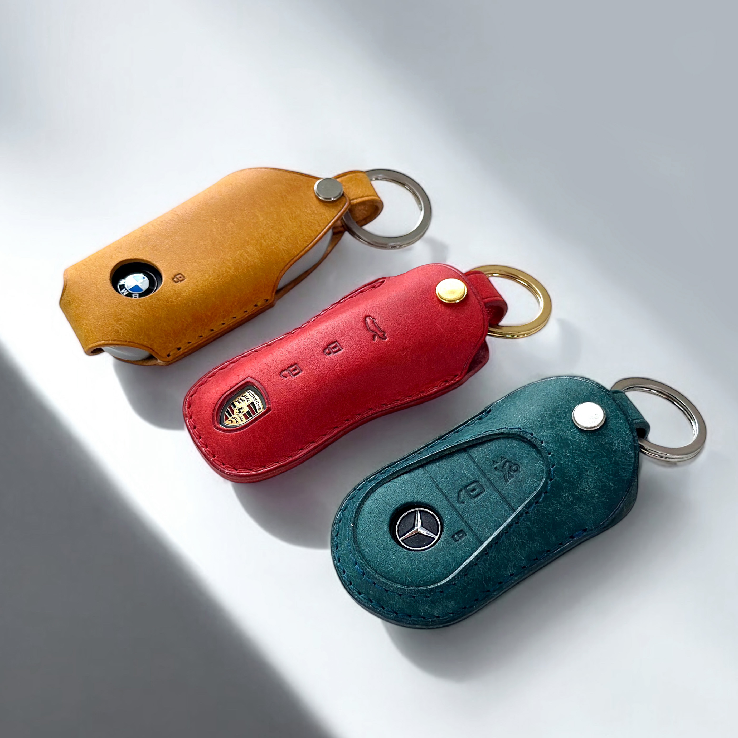 카렌디 자동차 스마트 차 키 케이스 홀더 가죽 커버