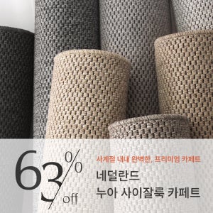 네덜란드 수입 누아 사이잘룩 카페트 먼지없는 거실러그 160x240cm(1.5평)