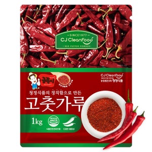 청정식품 HACCP 국내제조 중국산 김장용 굵은 고춧가루 1kg