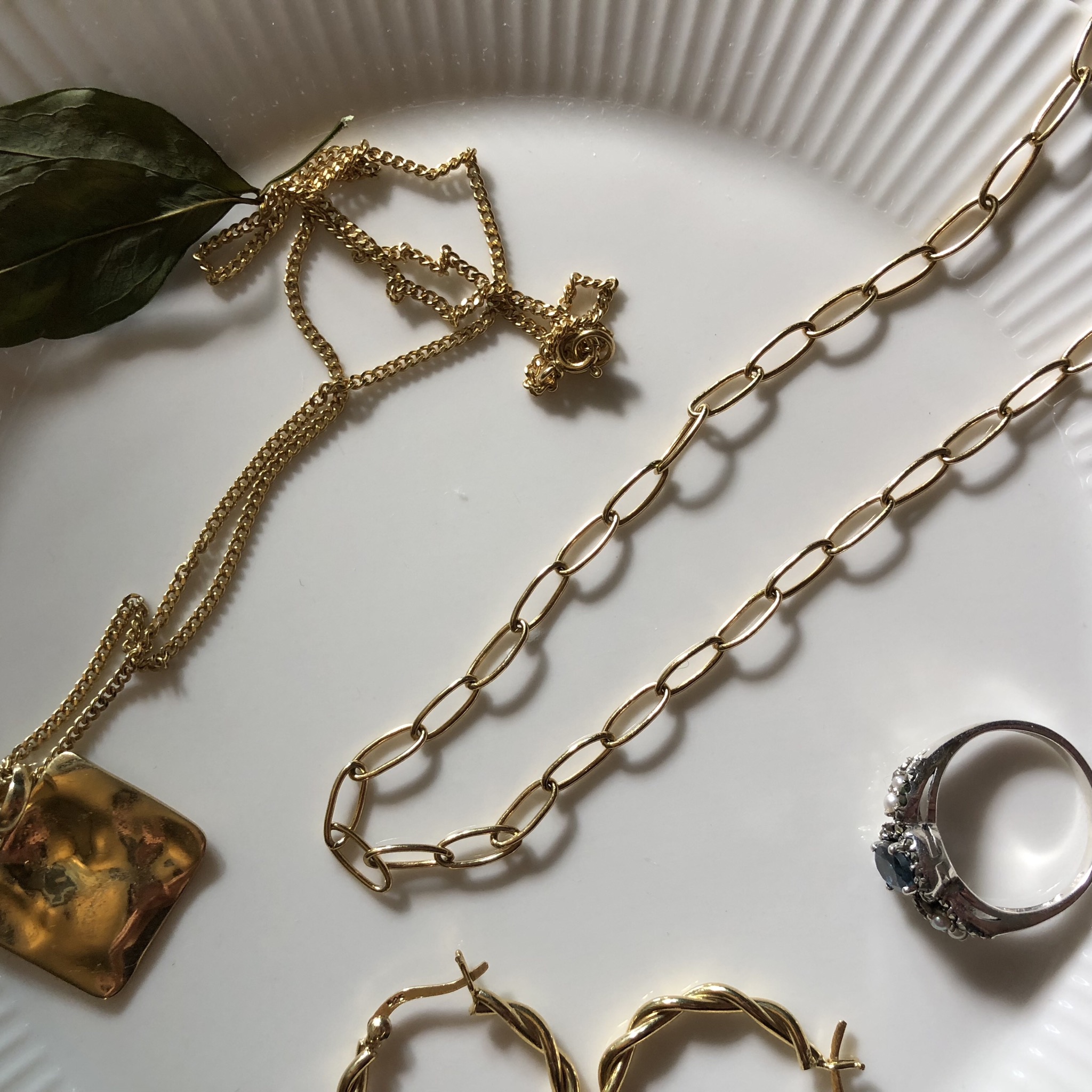 925실버 - 오벌 라운드 클립 체인 목걸이 38 40 42 45 50cm