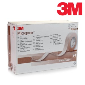 3M 반창고 마이크로포 1533-0 의료용 갈색 종이반창고 24롤