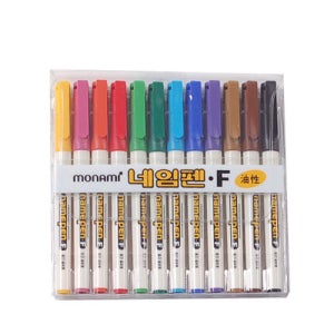 중간 글씨용 네임펜 12색