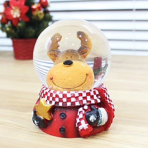 크리스마스 워터볼 스노우볼 6.5cm (눈사람얼굴)