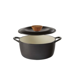 벨기에 퍼레옹 애나멜코팅 무쇠 주물 냄비22cm 매트블랙 국 찌개 조림 조리가능 2 3인용