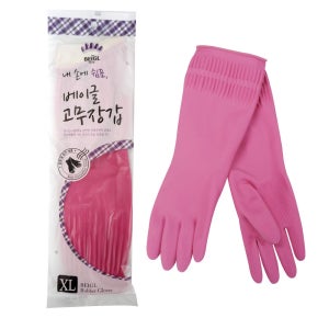 명진 베이글 고무장갑 주방 업소 가정 김장 식품 1박스 XL(특대형), 핑크, 100개