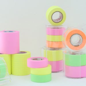 모모팝 메모롤 접착 점착 메모지 50mm 25mm 15mm 36종 라임 RK-50CH-LI