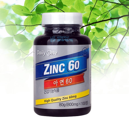 캐나다 아연 초고함량 1정 60mg 함유 100정 비타민C함유 남성건강식품 부모님선물
