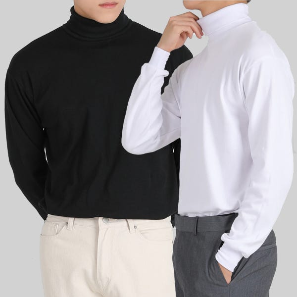 남자 목티 폴라티 반목 긴목 터틀넥 양면 목폴라 남녀공용