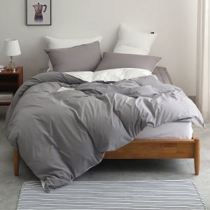 호텔침구 겨울 이불세트 코튼 60수 그레이 알러지케어 사계절 라지킹이불 침구세트 K