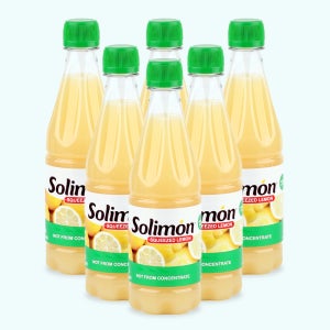 솔리몬 스퀴즈드 레몬즙 500ml 6병 NFC 비농축 착즙 레몬주스 원액