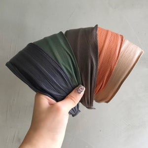 가을 겨울 가죽 반다나 무지헤어밴드