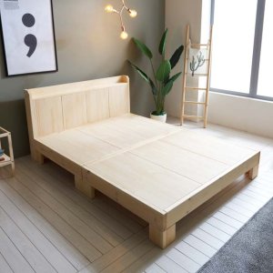 리얼트리, 레드파인38T 평상형 원목침대프레임 (슈퍼싱글,퀸) 매트별매