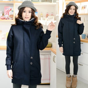기모 바람막이집업 /여성 빅사이즈 기모후드집업 단색 무지 초겨울 77-99 L-3XL