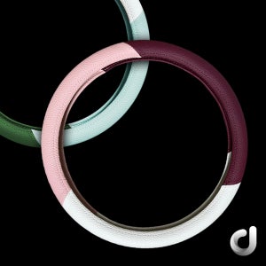 프리미엄 가죽 그라데이션 핸들커버 자동차 핸드메이드 핸들 선물