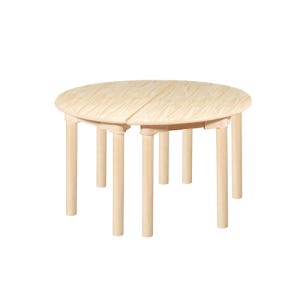 교연교구 어린이테이블/원목원형다리 칼라반달 2조각 초등학생책상