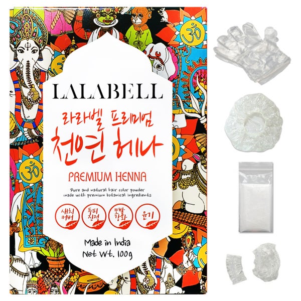 라라벨 천연 헤나 염색약 오렌지 셀프 머리 뿌리 순수 염색 새치 커버 가루