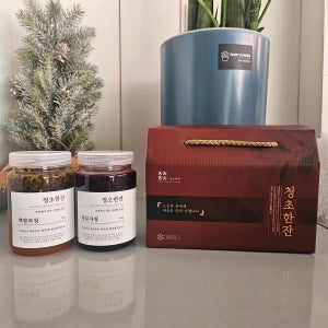 청초한잔 수제청 2종 복분자청 백향과청 550g 명절 상견례 선물 세트 과일청 답례품