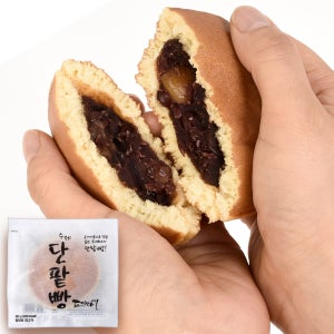 국내산 푸짐한 밤팥앙금 국민간식 단팥빵 도라야끼 빅사이즈 80g 10봉 간식용 어린이간식 빵택배