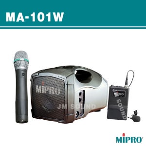 MA-101W /충전식/무선마이크1채널/50와트 동급 최강 파워의 이동형 무선 앰프
