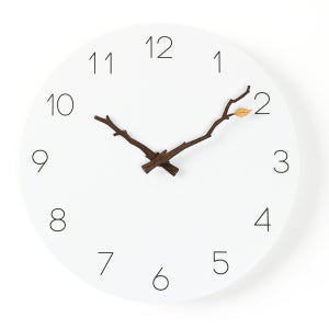 무소음 슬림 골든립 에코화이트 벽시계