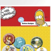 심슨 호머 뱃지 THE SIMPSONS - 6 PIECE PIN / BADGE / BUTTON SET (HOMER)