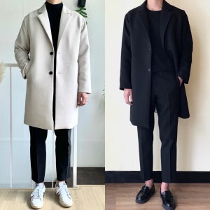 남자코트 하프 반코트 오버핏 봄 결혼식 정장 싱글 코트 키작은남자 빅사이즈