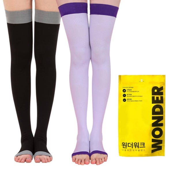 원더워크 지압 수면 압박스타킹 압박밴드 허벅지 임산부 다리 붓기 관리