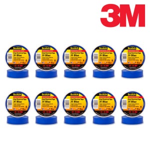 3M 35 절연테이프 전기비닐테이프 블루 20m 10개입