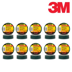 3M 35 절연테이프 전기절연비닐테이프 그린 20m 10개입
