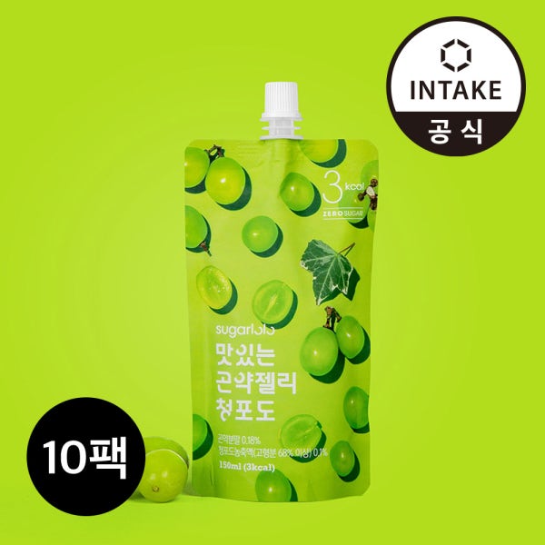 [슈퍼적립] 슈가로로 무설탕 과일맛 곤약젤리 청포도 외 13종 1박스 (10팩)