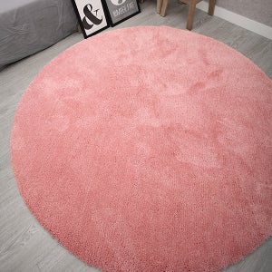 단색 컬러드 핑크 원형 카페트 러그 100R 150R 5color 재고소진시 단종